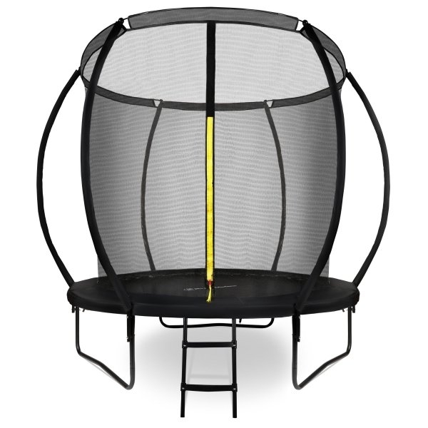 Image of Trampolina ogrodowa dla dzieci HyperMotion - 244 cm 8FT - z drabinką i siatką wewnętrzną - do domu i ogrodu