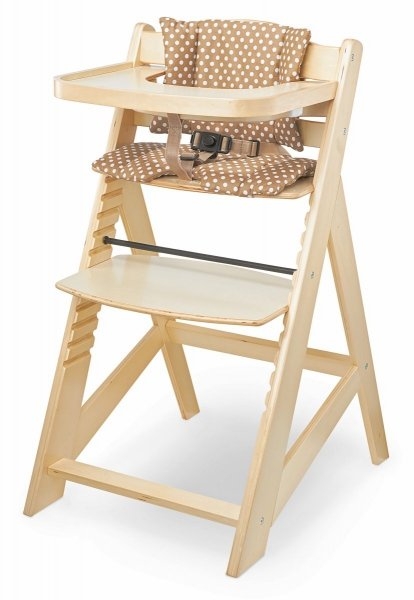 Image of krzesełko do karmienia drewniane moby -system woody - kolor naturalne drewno olchowe