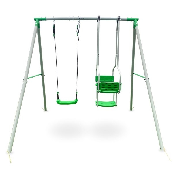 Image of 3-osobowa huśtawka ogrodowa dla dzieci - ogrodowy plac zabaw