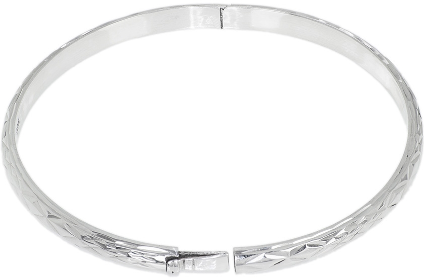 Modna srebrna bransoletka bangle