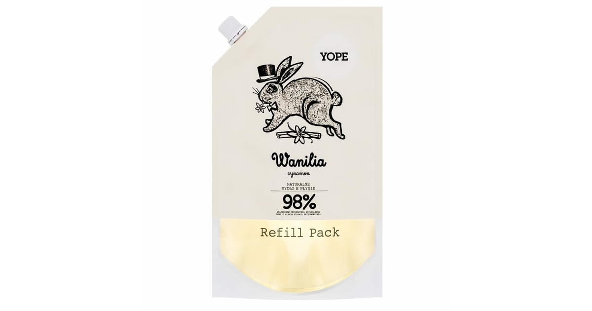 Фото - Мило Yope REFILL, Zapas mydła w płynie, Wanilia i Cynamon, 500 ml 