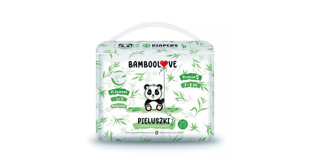 Zdjęcia - Pielucha Bamboolove Pieluszki jednorazowe bambusowe, rozmiar S , 25 szt. (3-8 kg)