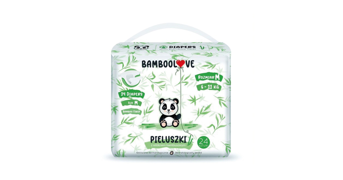 Фото - Підгузки Bamboolove Pieluszki jednorazowe bambusowe, rozmiar M , 24 szt. (6-11 kg)