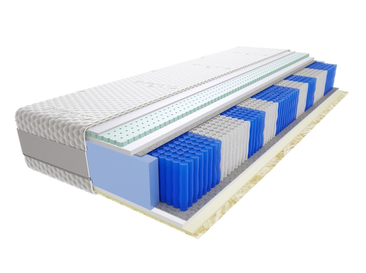 Image of Materac Jaśmin Multipocket 115x205 cm Średnio twardy 2x Lateks Visco Memory