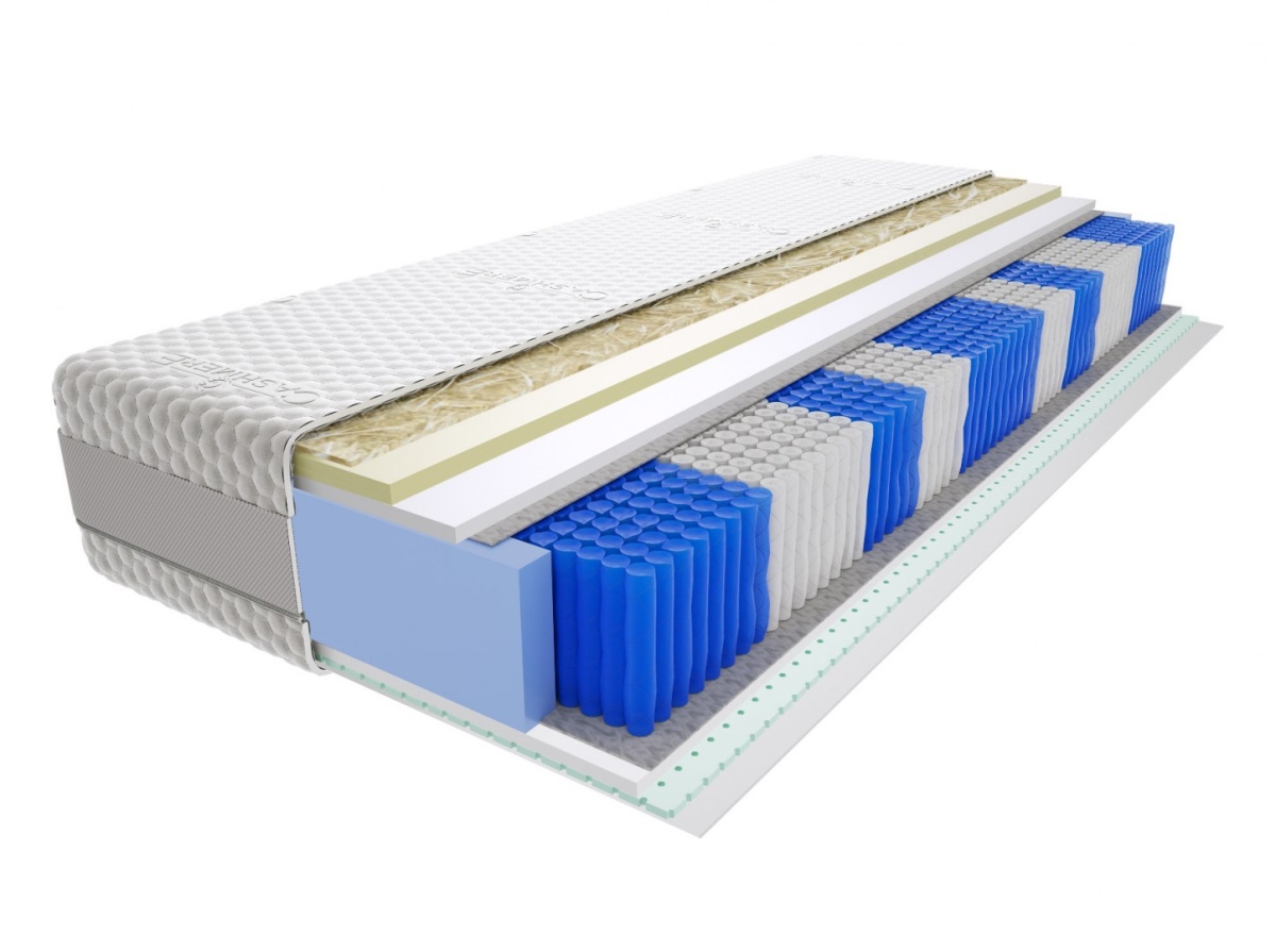 Image of Materac Kano Multipocket 120x225 cm Miękki Średnio Twardy 2x Visco Memory Lateks