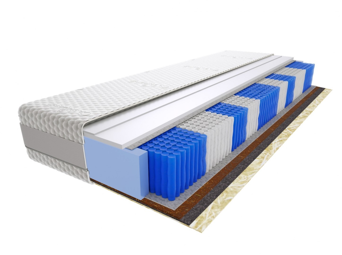 Image of Materac Szejk Multipocket 75x240 cm Średnio / Bardzo twardy Końskie Włosie 2x Kokos