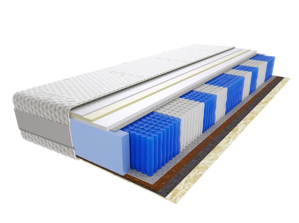 Image of Materac Mila Multipocket 135x225 cm Średnio / Bardzo twardy Visco Memory 2x Kokos Końskie Włosie