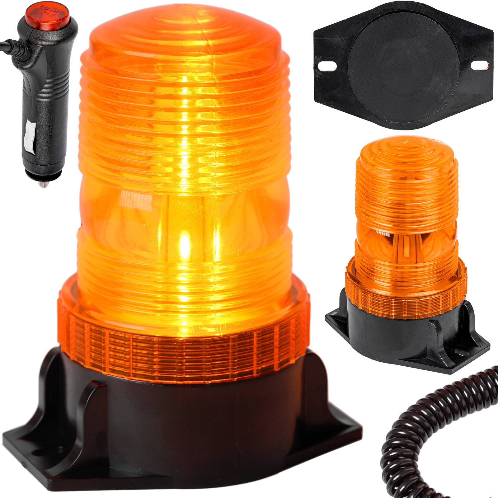 Image of Lampa LED światło ostrzegawcze kogut magnes do samochodu lawety 10-110V 15W MAR-POL