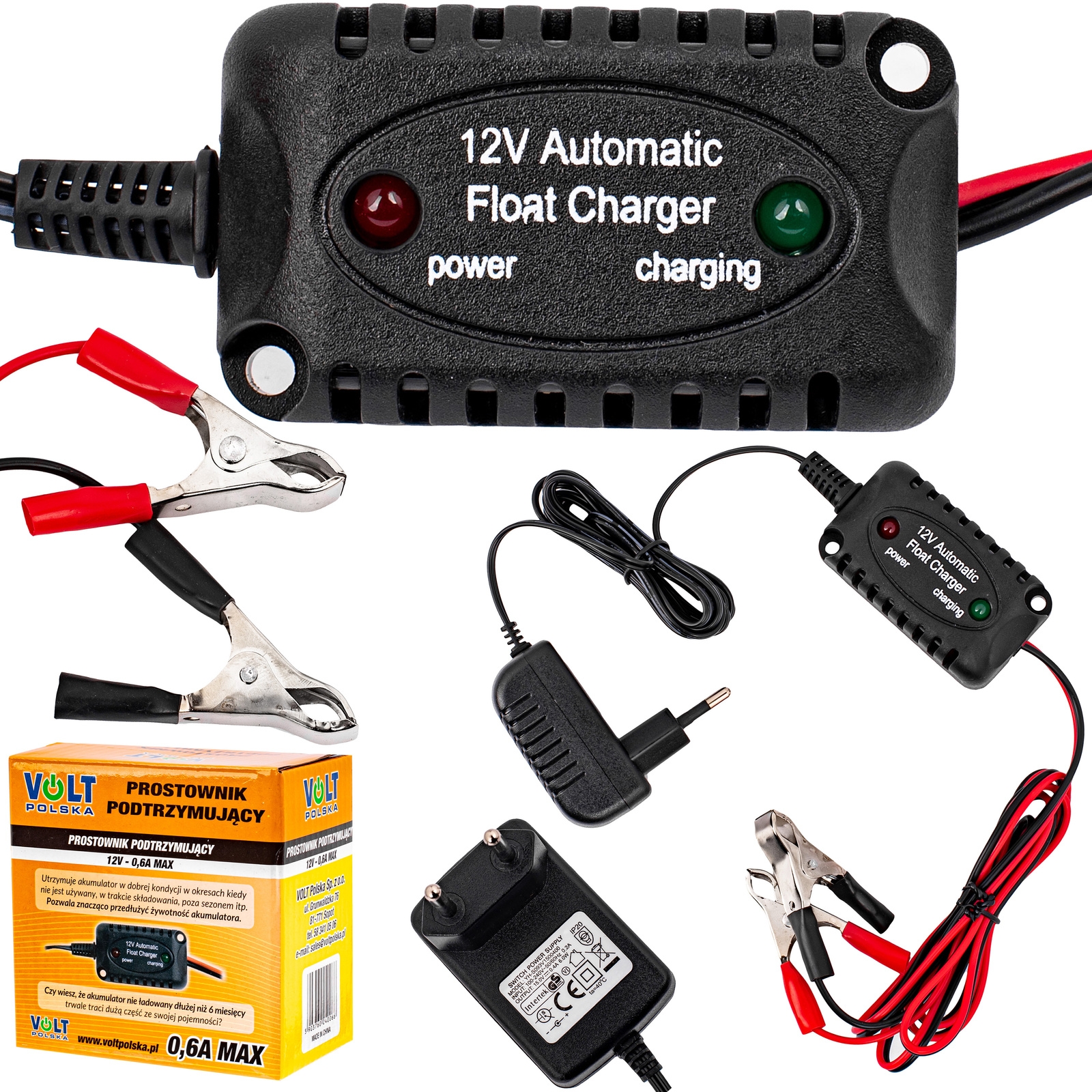 Image of Ładowarka prostownik podtrzymujący 0,6A 12 V Volt Polska