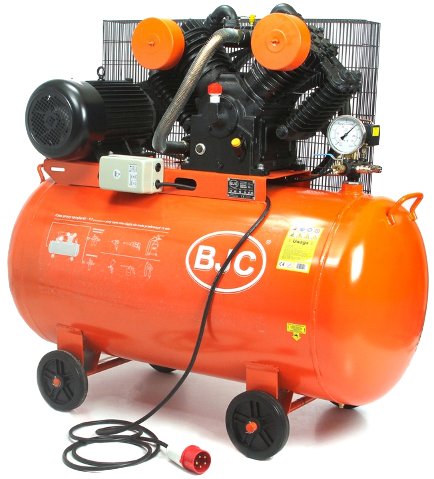 Image of Kompresor olejowy 4-tłokowy ze zbiornikiem o pojemności 350L, 12bar BJC