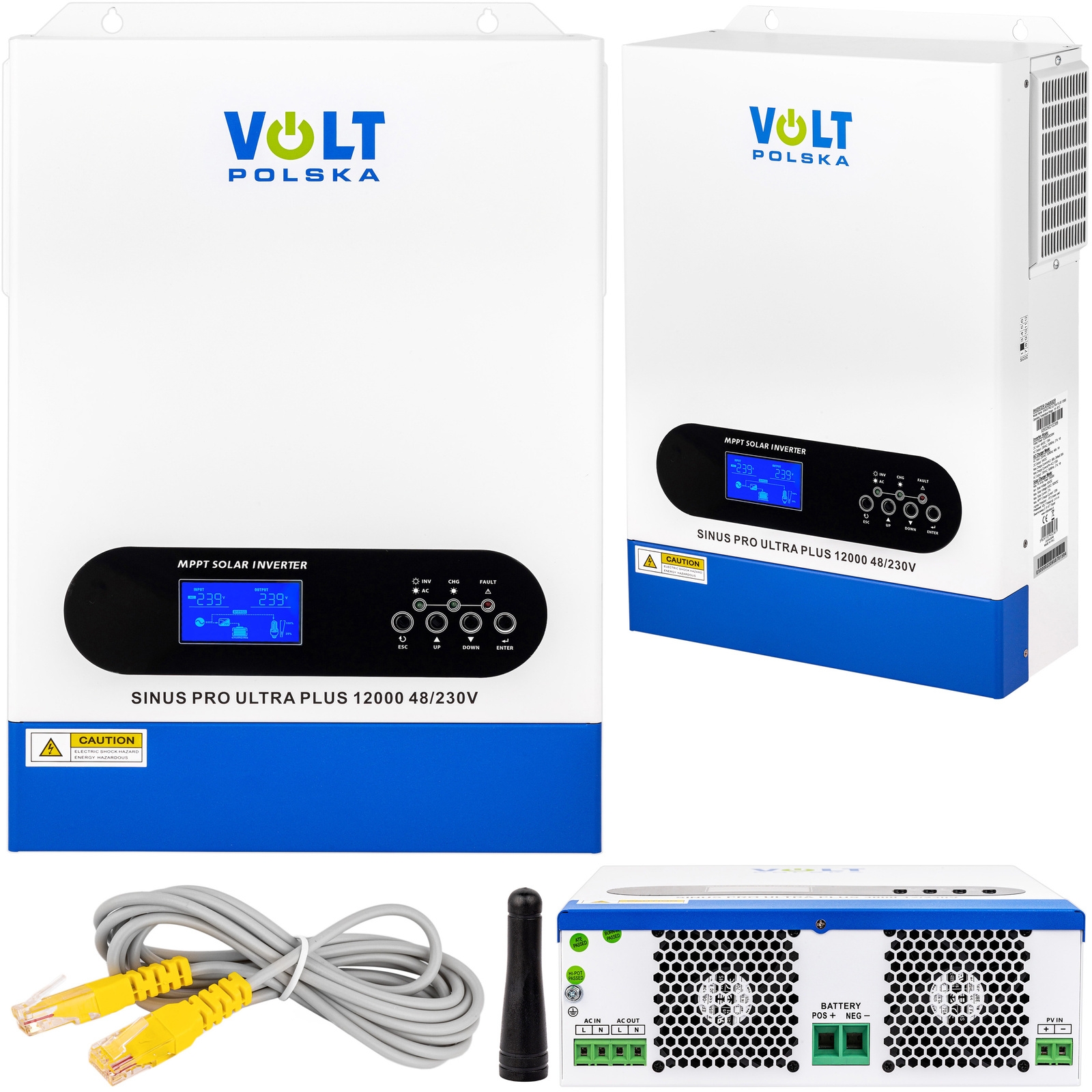 Image of Inwerter solarny SINUS PRO ULTRA PLUS 12000 48/230V (6200/12000W) + 120A MPPT (60-500V) VOLT POLSKA