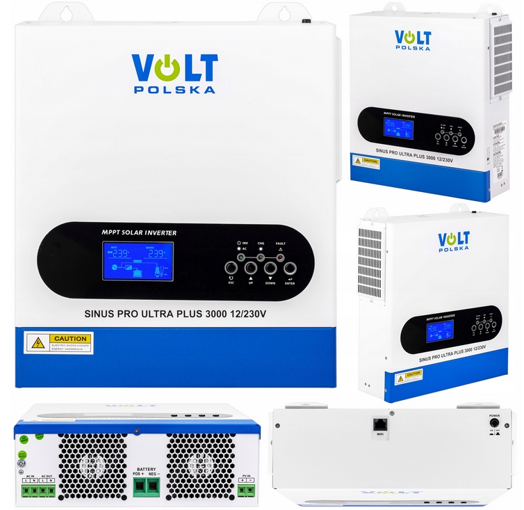 Image of Inwerter solarny SINUS PRO ULTRA PLUS 3000 12/230V (1500/3000W) + 100A MPPT (30-500V) VOLT POLSKA