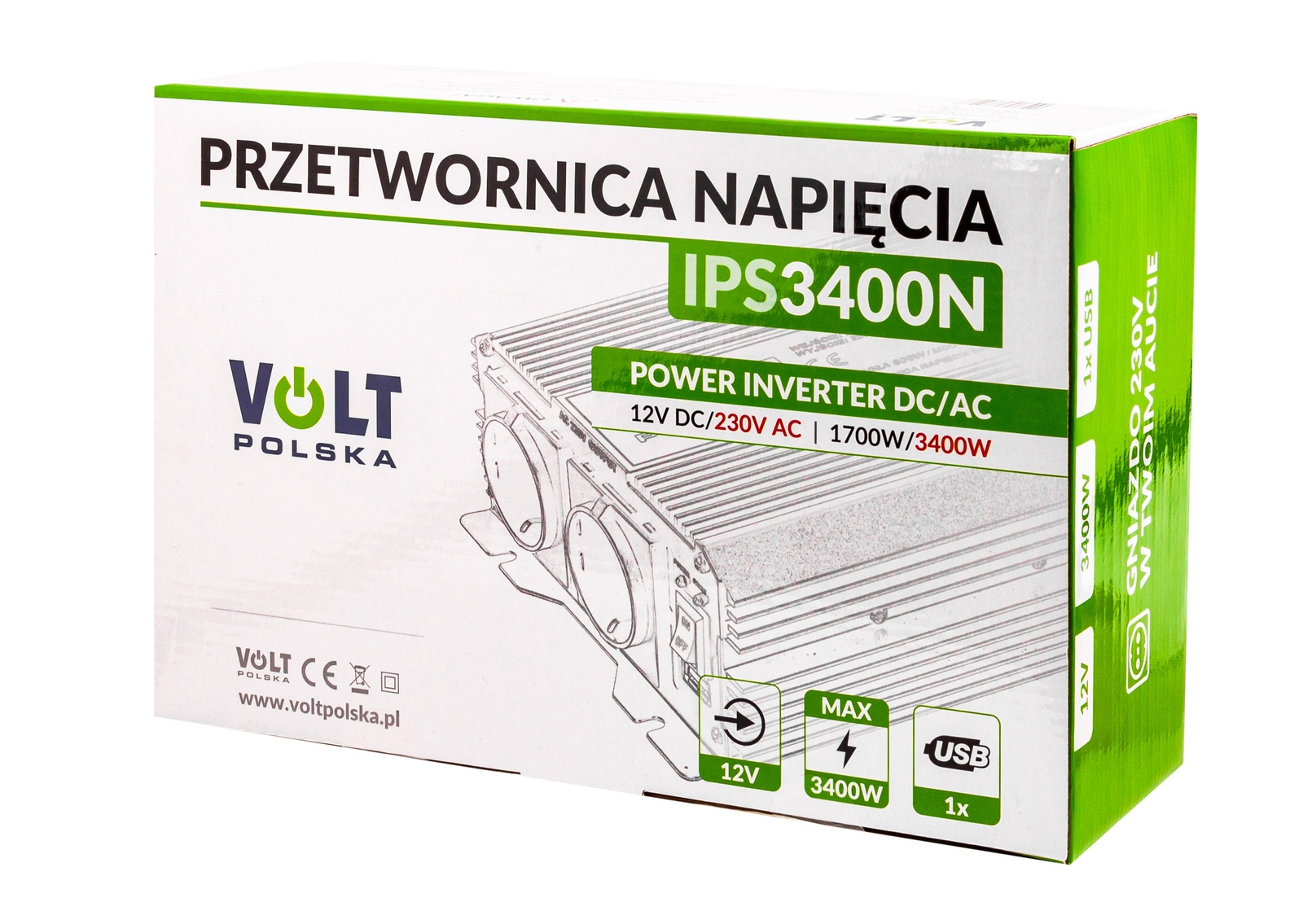 Image of Przetwornica napięcia prądu IPS-3400N (12V/230V/3400W) VOLT POLSKA