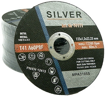 Image of Tarcza do cięcia metalu stali 125x1.2 mm SILVER