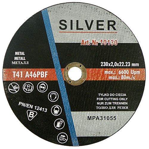 Image of Tarcza do cięcia metalu stali 230x2x22.23 mm SILVER