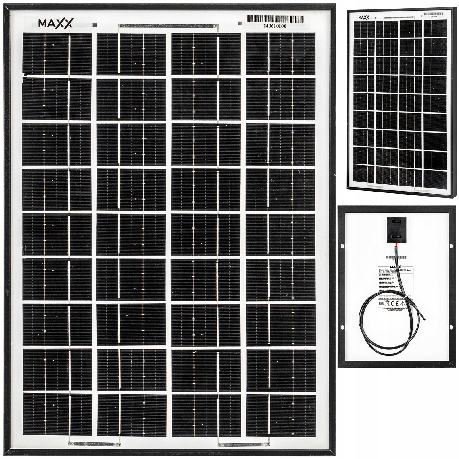 Image of Panel solarny fotowoltaiczny monokrystaliczny bateria słoneczna 12V 10W 4SUN