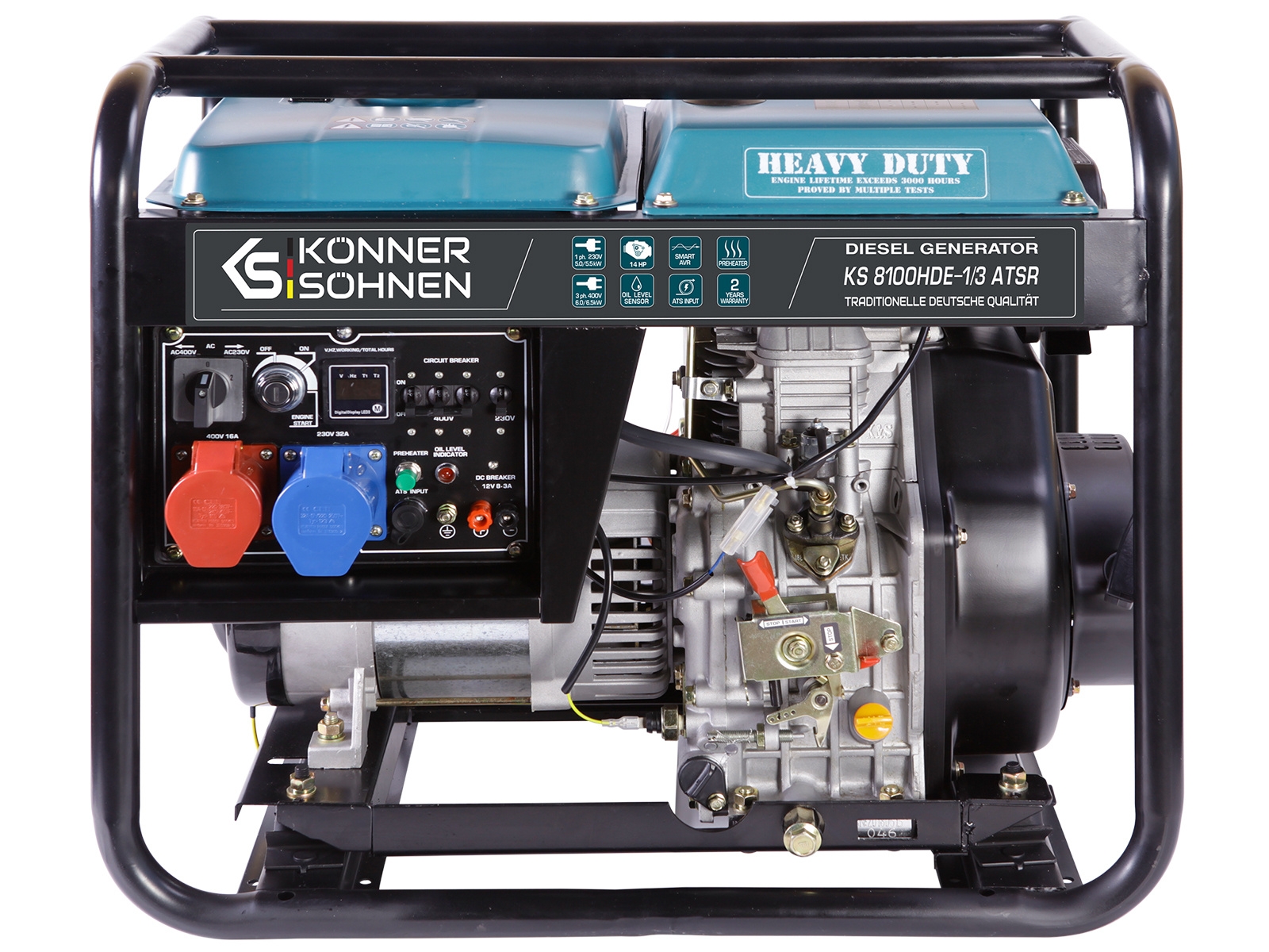 Image of Agregat generator prądu diesel KS 8100HDE 1/3 ASTR 6500w Könner & Söhnen KS