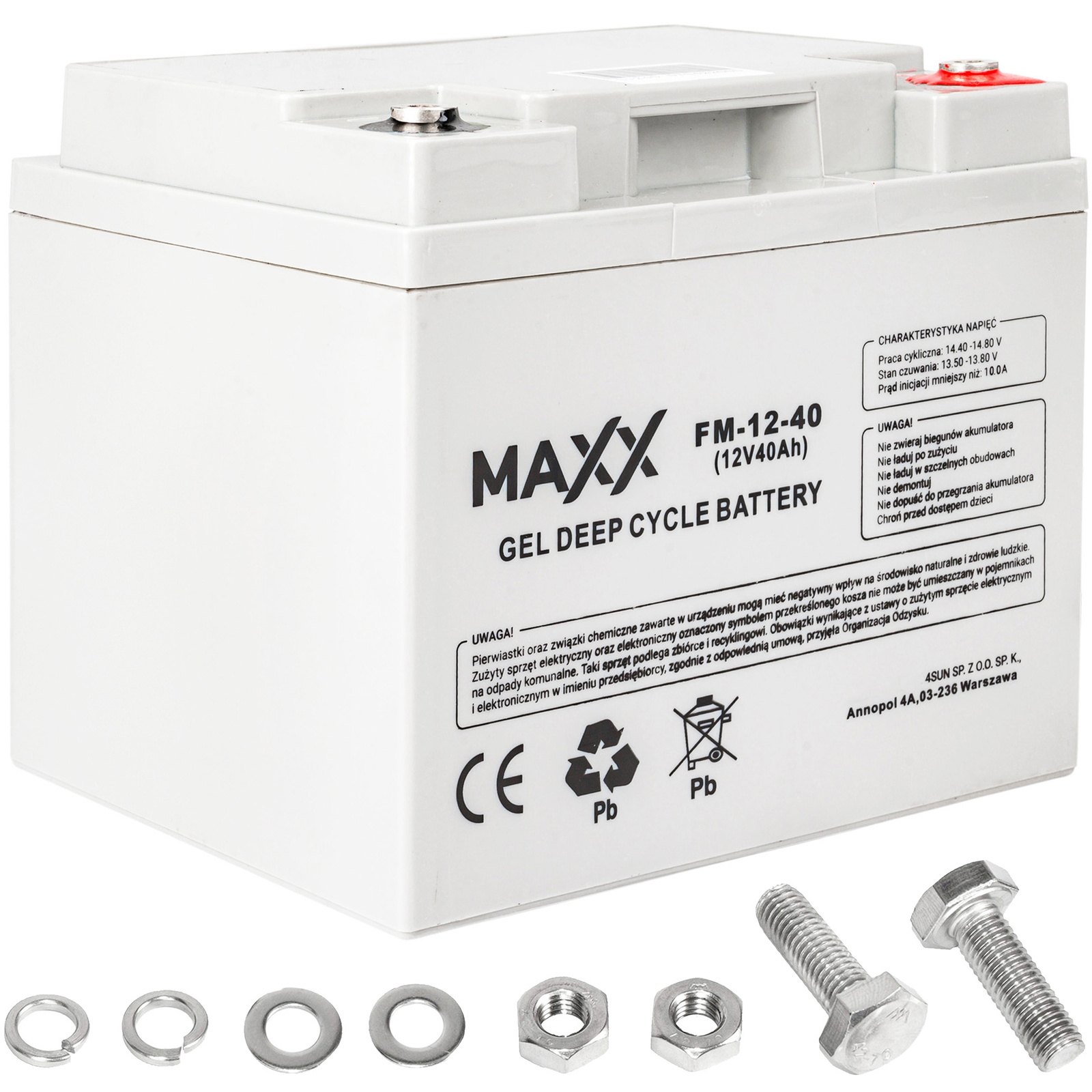 Image of Akumulator żelowy DEEP CYCLE MAXX 40Ah 12V
