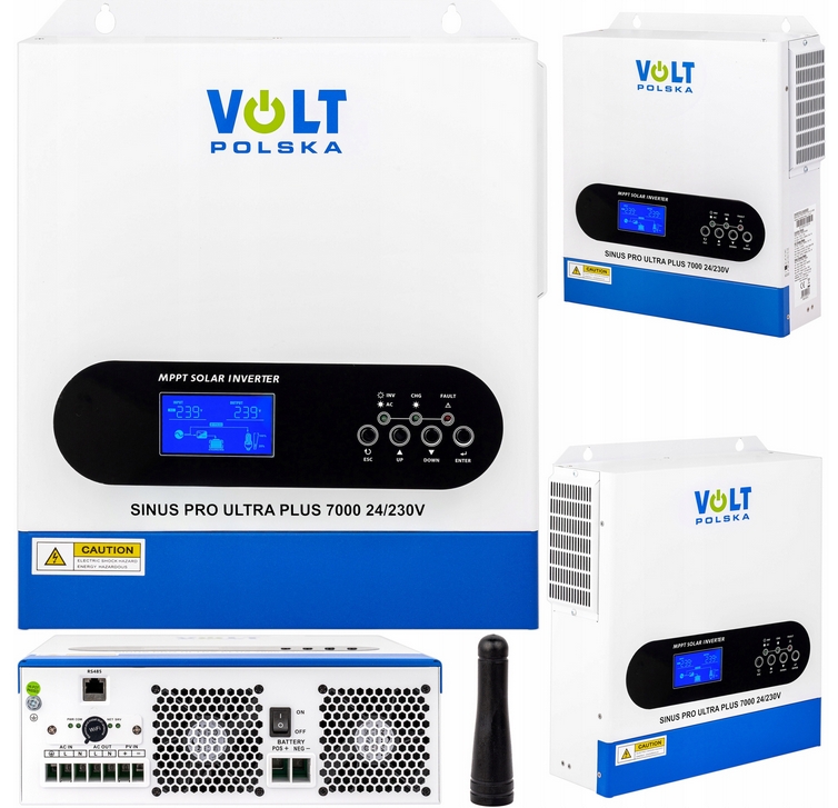 Image of Inwerter solarny SINUS PRO ULTRA PLUS 7000 24/230V (3500/7000W)+ 100A MPPT (60-500V) VOLT POLSKA