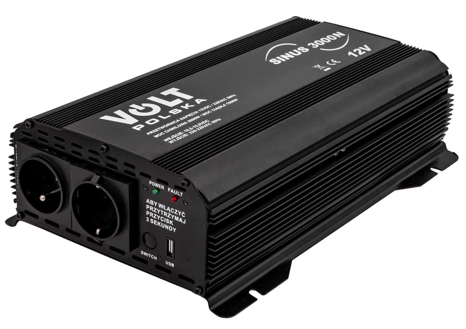 Image of Przetwornica SINUS-1500/3000W (12V/230V) VOLT POLSKA