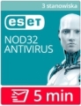 Image of ESET NOD32 Antivirus 2025 (3 stanowiska, 3 lata) - dostawa w 5 MIN za 0 zł