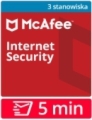 McAfee Internet Security 2026 PL (3 stanowiska, odnowienie na 12 miesięcy) – dostawa w 5 MIN za 0 zł.