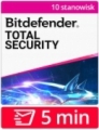 Bitdefender Total Security 2026 Multi-Device (10 stanowisk, odnowienie na 36 miesięcy) – dostawa w 5 MIN za 0 zł.