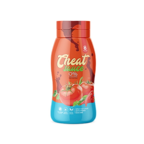 Image of Cheat Meal Nutrition Sauce 0% (Sos zero kalorii) - 500ml - Pikantny ketchup z ziołami