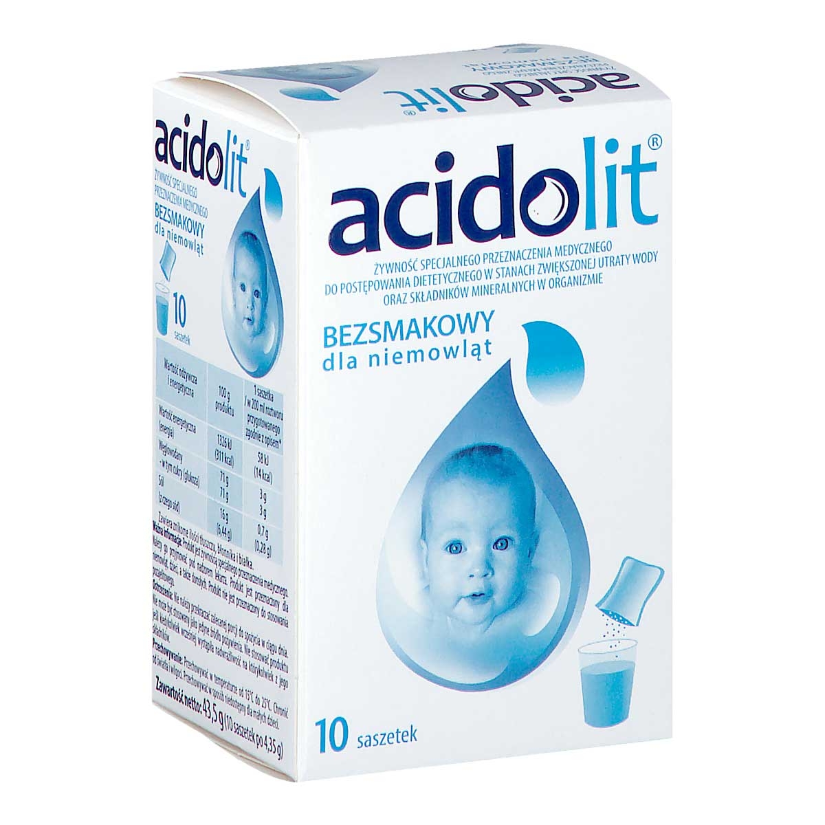 acidolit bezsmakowy d/niemowląt 10