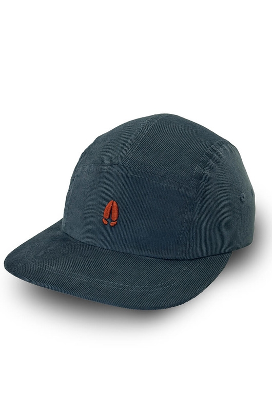 Image of AGAMA 5 panel cap - niebieska bawełniana czapka z daszkiem