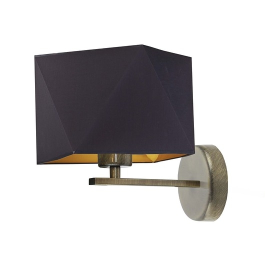 Image of Pakamera Designerski kinkiet na ścianę do biura ORLANDO GOLD z abażurem