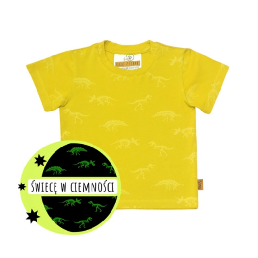 Image of Pakamera T-shirt świecący w ciemności - Dinozaury