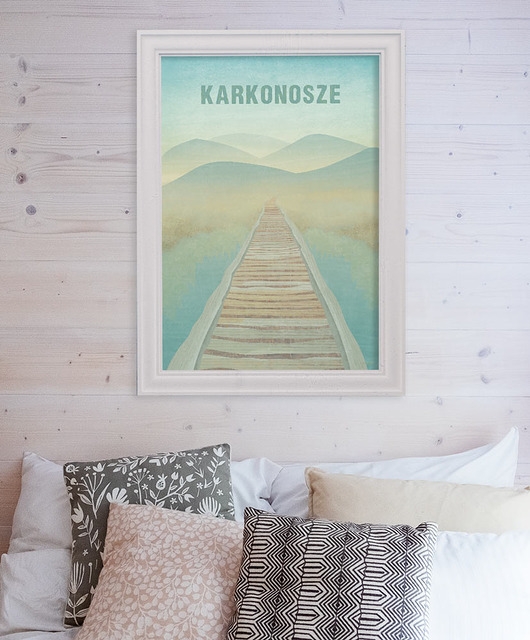 Image of Plakat Karkonosze - grafika z górami