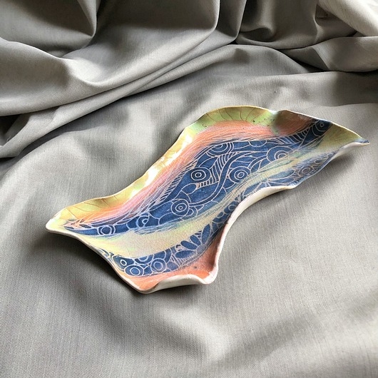 Image of Pakamera Ceramiczny talerzyk Zygzak