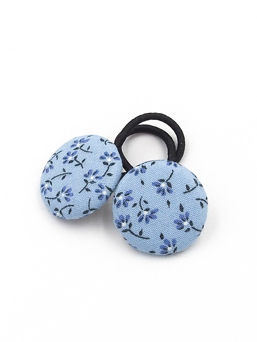 Image of Pakamera Gumeczki do włosów w kwiatki Blue Little Flowers
