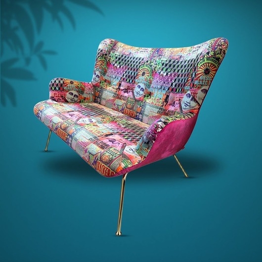Image of Pakamera Sofa dwuosobowa złote nogi Massimo Jazz
