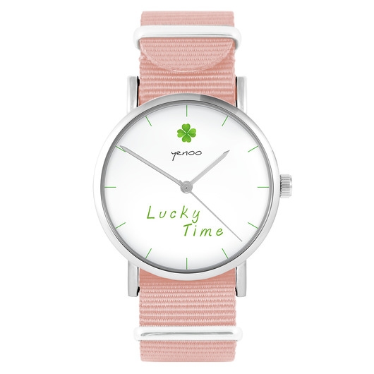 Image of Pakamera Zegarek - Lucky time - brzoskwiniowy róż