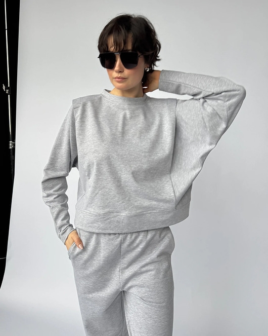 Image of Pakamera Bluza Art grey z poduchami