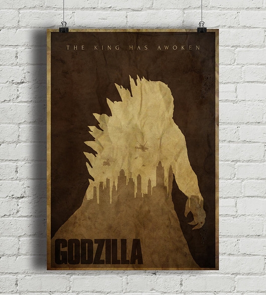 Image of Godzilla - plakat fine art giclee