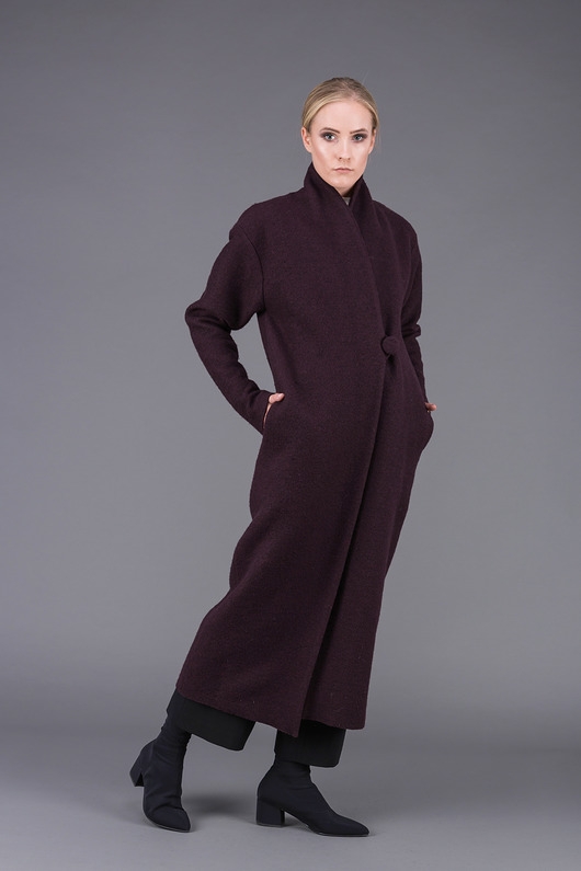 Image of Pakamera Plum col haut coat