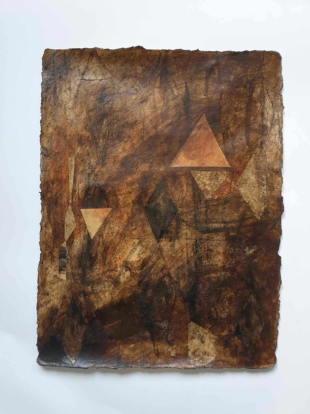 Image of Abstrakcja Wabi Sabi nr 11, 47x36 cm, pigmenty ziemne, akryl