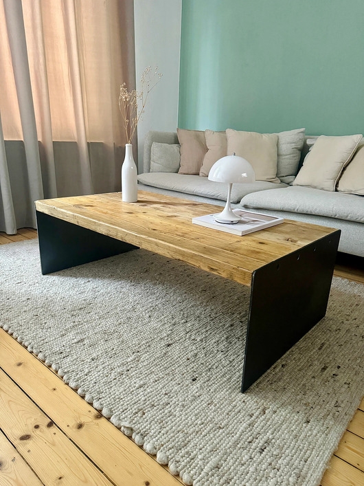 Image of Pakamera Stolik Kawowy Ława z Belek Stylizowanych na Stare Rustykalne Drewno