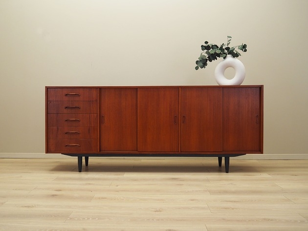 Image of Pakamera Sideboard tekowy, duński design, lata 70, produkcja: Dania