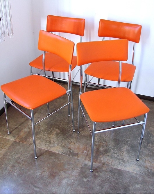 Image of Pakamera Komplet 4 krzeseł Modern, lata 80