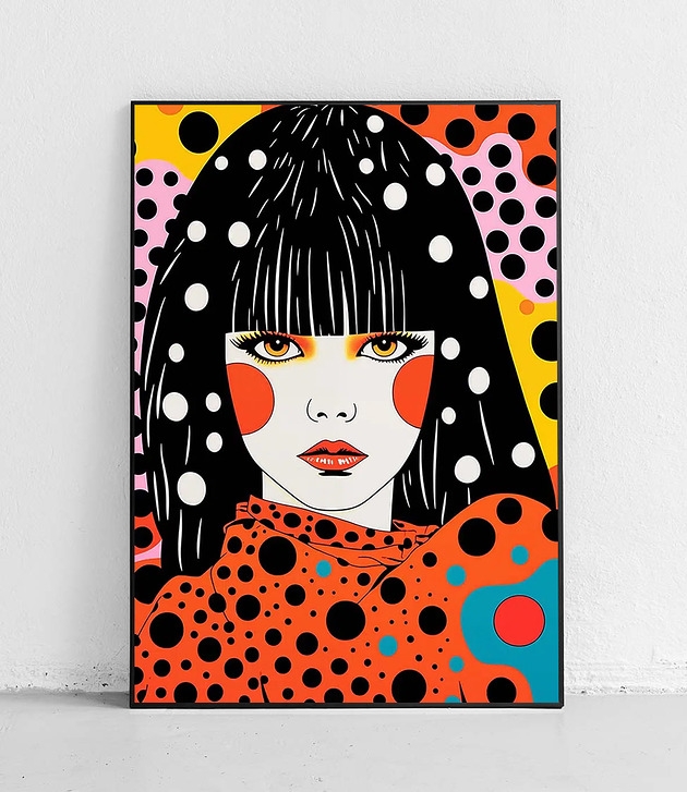 Image of Pakamera Plakat Kusama W Kolorach Kropki