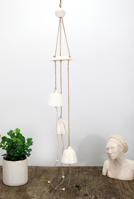 Image of Pakamera Ceramiczne dzwonki - wisząca do salonu, sypialni