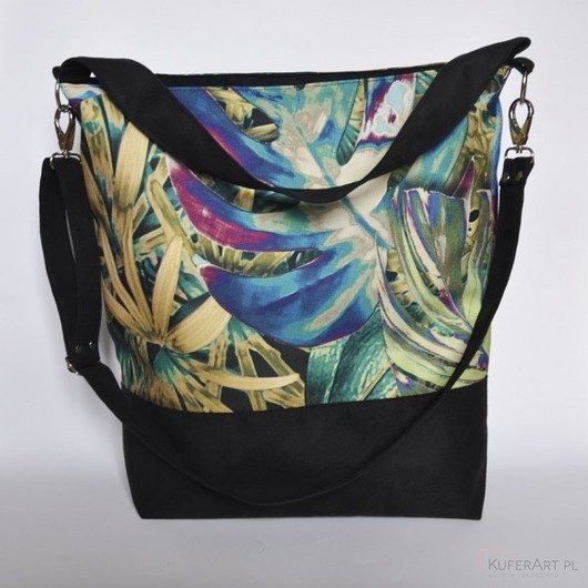 Image of Torbay hobo XXL - print, monstera