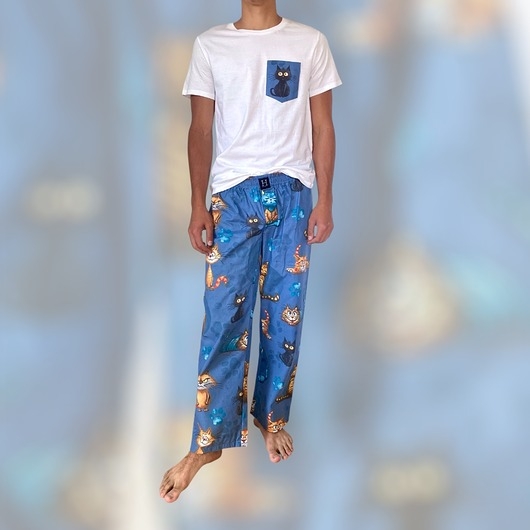 Image of Pakamera Piżama Unisex bawełniana w koty