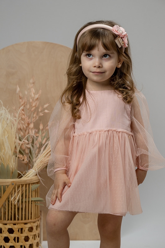 Image of Pakamera Elegancka sukienka ASMA organic róż