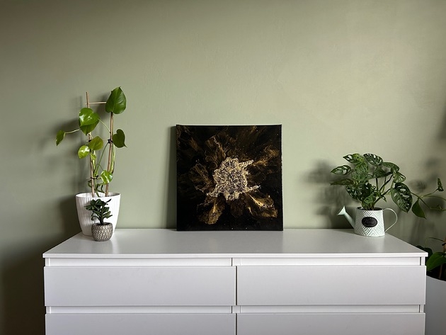 Image of Abstrakcyjny obraz do salonu, nowoczesny obraz na płótnie 40x40cm